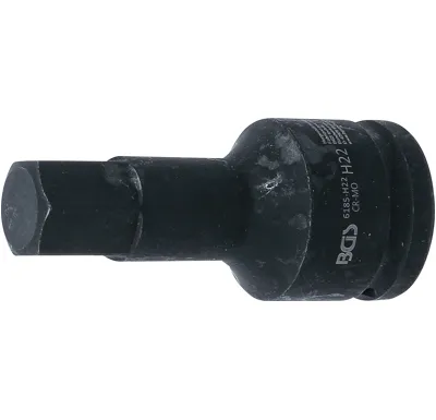 BGS Hlavice zástrčná tvrzená, délka 100 mm, 20 mm (3/4"), vnitřní šestihran 22 mm - BGS 6185-H