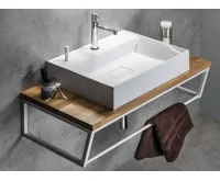 SAPHO GODIVA umyvadlo, litý mramor, 58x44cm, bílá (6)