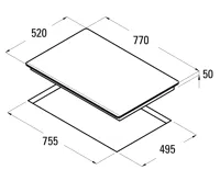 CATA Indukční deska GIGA 750 BK 77 cm 6 zón gigazóna 40 cm (1)