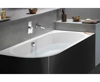 POLYSAN VIVA R MONOLITH asymetrická vana 170x75x60cm, bílá/černá (6)