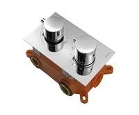 SAPHO KIMURA podomítková sprchová termostatická baterie, box, 3 výstupy, chrom (1)