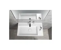 SAPHO GODIVA umyvadlo, litý mramor, 83x44cm, bez otvoru, bílá (1)