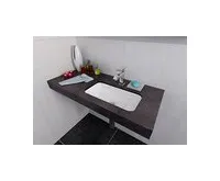 SAPHO KAMA umyvadlo zápustné, litý mramor, 50x26cm, bílá (1)