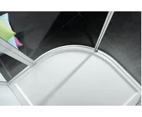 POLYSAN ZOOM čtvrtkruhová sprchová zástěna 900x900mm, čiré sklo, levá (11)