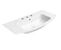 GSI PURA keramické umyvadlo Slim oblé 102x52cm, 3 otvory, bílá ExtraGlaze
