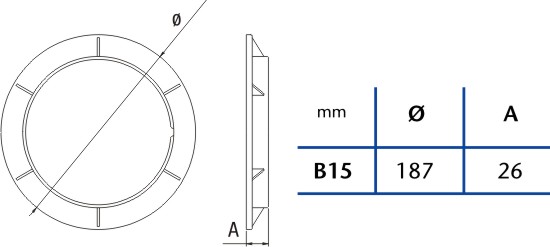 Cata upevňovací kroužek s vnitřním závitem pro ventilátor cata b-15