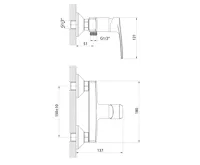 SAMONA KORANA nástěnná sprchová baterie, chrom (2)