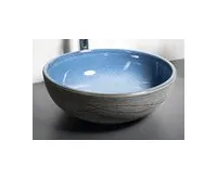 SAPHO PRIORI keramické umyvadlo na desku, Ø 41 cm, modrá/šedá (1)