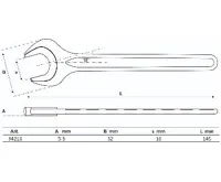 BGS Klíč plochý 16,0 mm, jednostranný (1)
