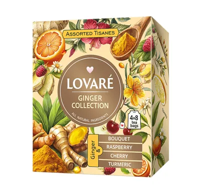 Kolekce čajů Lovaré Ginger Tea (32 sáčků)