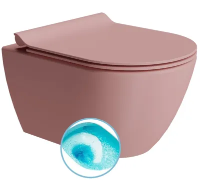GSI PURA závěsná WC mísa, Swirlflush, 36x50cm, blush dual-mat