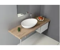 SAPHO THIN umyvadlo na desku, Rockstone, 60x40cm, bílá mat (7)