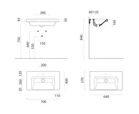 GSI NORM keramické umyvadlo 70x40cm, 3 otvory, bílá ExtraGlaze (3)