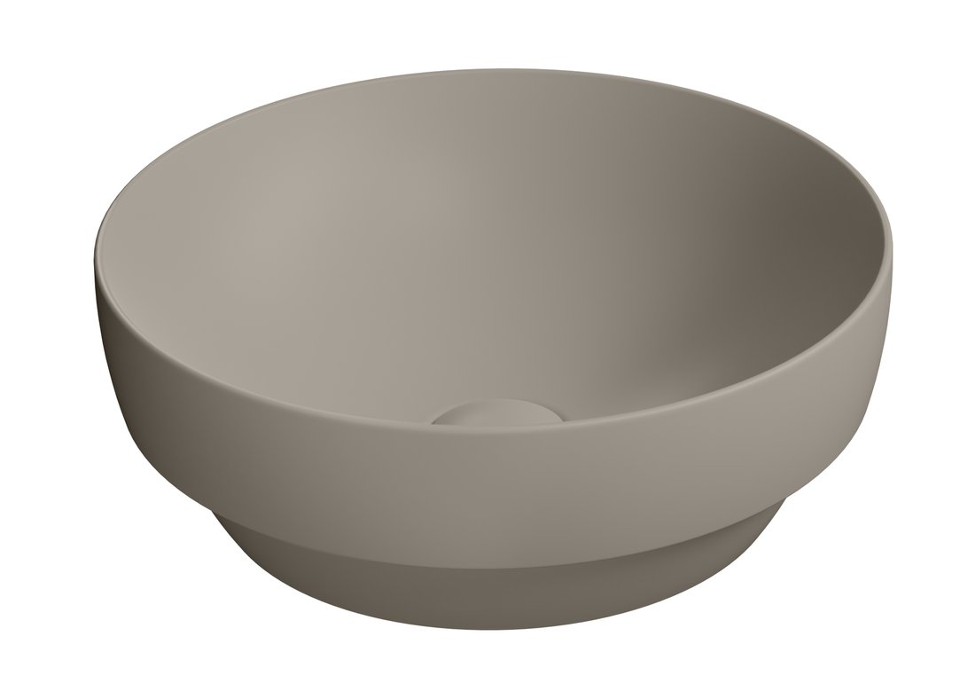 Gsi pura keramické umyvadlo na desku, průměr 40cm, tortora mat