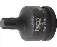 BGS Nástrčná hlavice silová, 20 mm (3/4&quot;), T-profil (pro Torx) T60