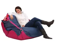 Sedací pytel 189x140 duo pink - jeans (5)