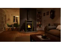 HS Flamingo Kachlová kamna AQUAFLAM VARIO ® PERU 11/7kW, kachle zelená, elektronická regulace (9)