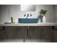 ISVEA INFINITY OVAL keramické umyvadlo na desku, 55x36cm, zelená petrol (4)