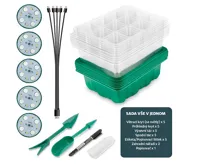 Garden King Minipařeniště s osvětlením 12 sazenic 18,5 x 15 x 14 cm set 5 ks (1)