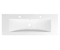 SAPHO YUKON dvojumyvadlo, litý mramor, 120x45cm, bílá (6)