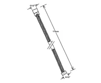 SAPHO POWERFLEX kovová sprchová hadice, 175cm, zlato (2)