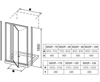 Ravak sprchové dveře Supernova SDOP-90 bílá+Grape (4)