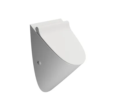 GSI COMMUNITY urinál se zakrytým přívodem vody s otvory pro víko, Rimless, 31x54,5cm, bílá mat
