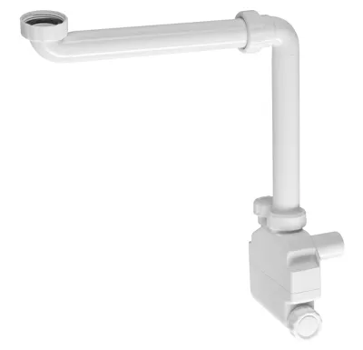 BRUCKNER SQUID nábytkový sifon šetřící místo, 5/4", odpad 32mm, bílá