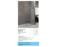 Sprchová stěna WALK IN, Novea, 50 x  200 cm, chrom ALU, sklo Čiré (3)