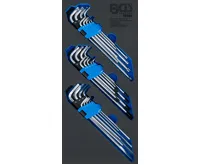 BGS Vložka do dílenského vozíku 1/3: sada zahnutých klíčů ,  extra dlouhé ,  T-profil (pro Tor