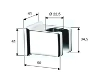 SAPHO Držák sprchy hranatý, pevný, zlato (2)