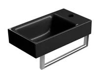 GSI NUBES keramické umývátko 40x23cm, pravé/levé, černá mat (3)
