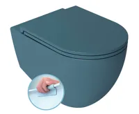 ISVEA INFINITY závěsná WC mísa, Rimless, 36,5x53cm, zelená petrol
