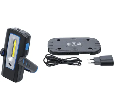 BGS Montážní COB LED lampa s magnetem a háčkem, sklopná, s indukční nabíjecí funkcí