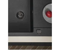 BRUCKNER Dřezová výpust 6/4", s přepadem a ovládáním, nerez/gun metal (2)