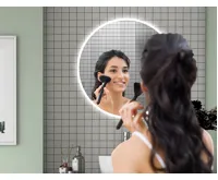 AQUALINE URSA kulaté zrcadlo s LED osvětlením ø 60cm, dotykový senzor, stmívatelné (3)