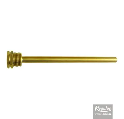 REGULUS Jímka pro 1 čidlo, 7 x 9 x 160 mm, 1/2", mosaz