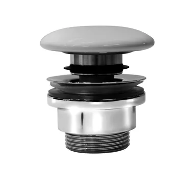 GSI GSI umyvadlová výpust 5/4“, click-clack, keramická zátka, 5-65mm, bílá mat