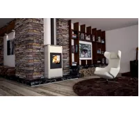 HS Flamingo Krbová kamna AQUAFLAM ® 17 s výměníkem - krémová, manuální regulace (10)