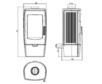 PLAMEN PLAMEN Litinová krbová kamna GALA - černá (9)