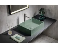 SAPHO FORMIGO betonové umyvadlo na desku, 47,5x36,5cm, zelená mat (4)