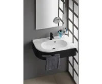 SAPHO PULSE umyvadlo rohové, litý mramor, 75x45cm, pravé, bílá (6)