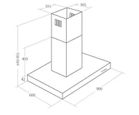 CATA Odsavač par EMPIRE VIP OD 742090 SLIM + DÁLKOVÉ OVLÁDÁNÍ (1)