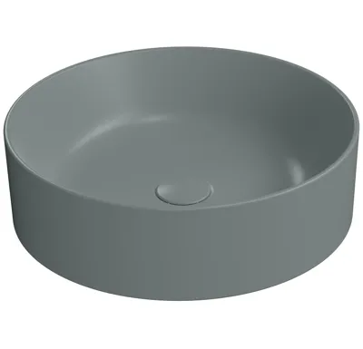 GSI KUBE X keramické umyvadlo na desku, průměr 45cm, agave mat