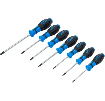 BGS Sada šroubováků, T-profil (pro Torx) s otvorem, T10 - T40, 7dílná