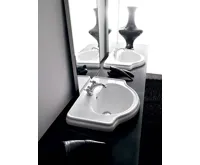 KERASAN RETRO keramické umyvadlo zápustné, 62x45,5cm, bílá (4)