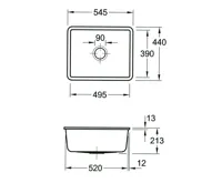 Keramický dřez Villeroy & Boch Subway 545 Bílá keramika (6)