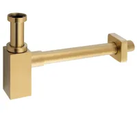 SAPHO Umyvadlový sifon 5/4", odpad 32mm, hranatý, zlato mat