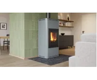 HS Flamingo Krbová kamna AQUAFLAM ® 12 s výměníkem - šedá, manuální regulace (28)