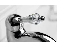 SAPHO KIRKÉ CRYSTAL stojánková umyvadlová baterie s výpustí, páčka krystal, chrom (5)